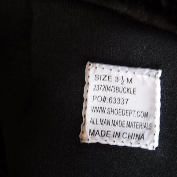 Hotcakes Girls Size 3.5 Black Boots Zipper Buckles Fur Warm - Picture 8 of 10